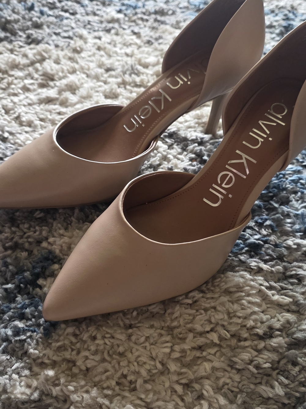 Calvin Klein Blush Pointed-Toe D'Orsay Heels